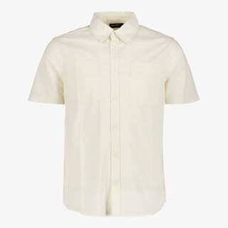 Unsigned heren overhemd korte mouw beige