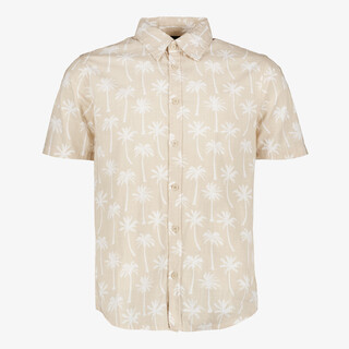 Unsigned heren overhemd korte mouw met palmbomen