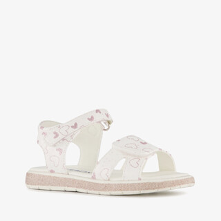 Blue Box meisjes sandalen met hartjes wit