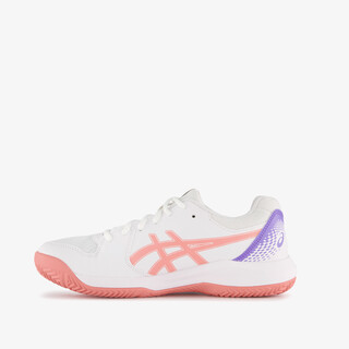 Asics Gel-Dedicate 8 dames padelschoenen wit oranje