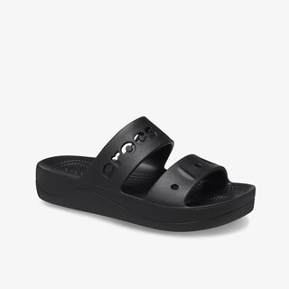 Crocs Baya Platform dames slippers zwart