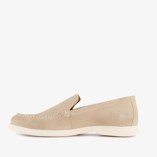 Van Beers suède heren instappers beige