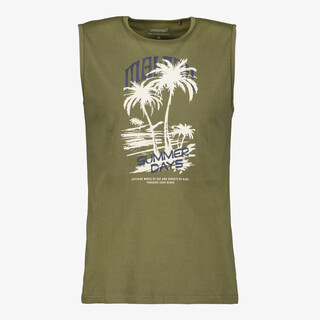 Unsigned heren singlet met opdruk groen