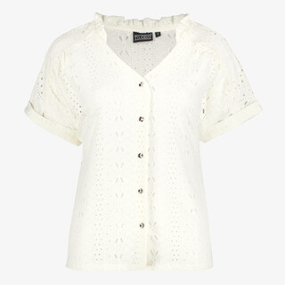 TwoDay dames blouse met broderiedetails wit