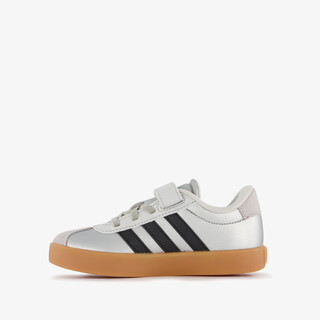 Adidas VL Court 3.0 EL C leren kinder sneakers zilver
