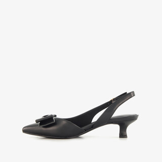 Marco Tozzi dames slingback pumps met strik zwart