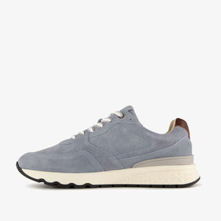 Van Beers suède heren sneakers blauw