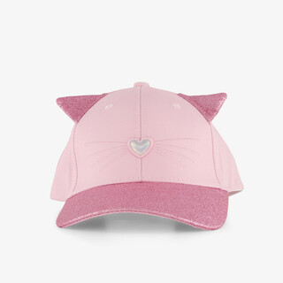 Meisjes pet met kattenoortjes roze