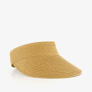 Dames stro zonneklep bruin