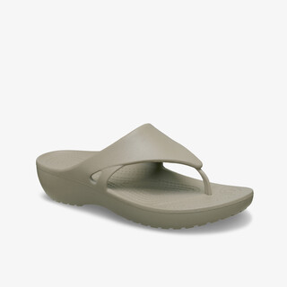 Crocs Kadee Wedge Flip dames slippers beige