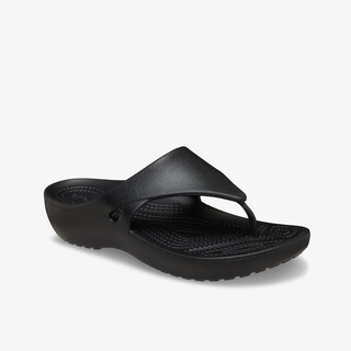 Crocs Kadee Wedge Flip dames teenslippers zwart