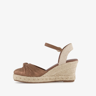 Blue Box dames espadrilles brons beige