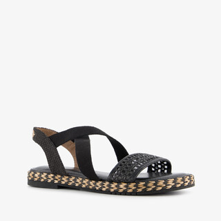 Tamaris dames sandalen zwart goud