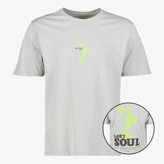 JJ REBEL heren T-shirt met backprint grijs