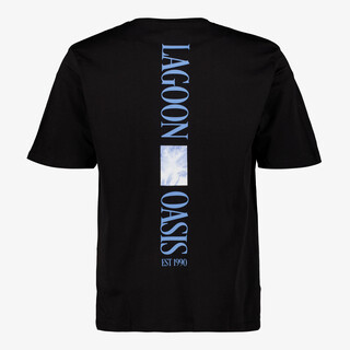 JJ REBEL heren T-shirt met backprint zwart