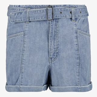 TwoDay dames denim short met riem blauw