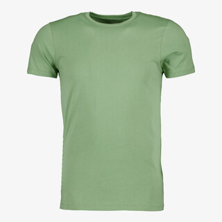Unsigned heren T-shirt katoen ronde hals lichtgroen