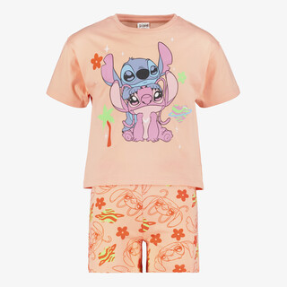 Lilo & Stitch kinder shortama oranje