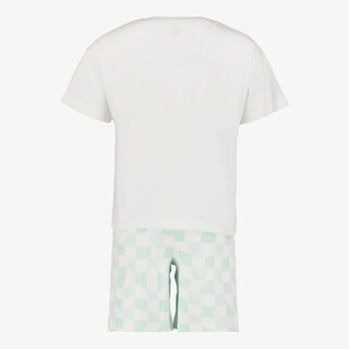 Smiley kinder shortama wit groen