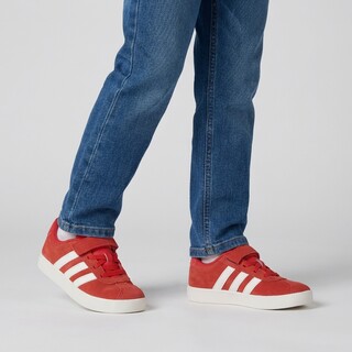 Adidas VL Court 3.0 suède kinder sneakers rood wit
