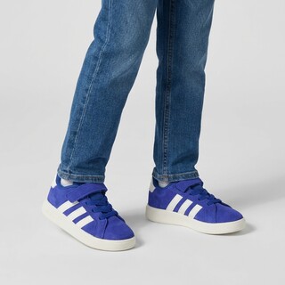 Adidas Grand Court 00s suède kinder sneakers blauw wit