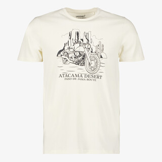 Unsigned heren T-shirt met opdruk creme