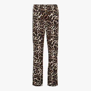 TwoDay dames wide leg broek met panterprint bruin
