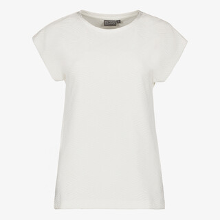 TwoDay dames T-shirt met subtiele structuur wit