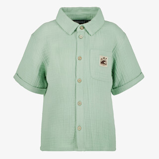 Unsigned jongens mousseline blouse groen
