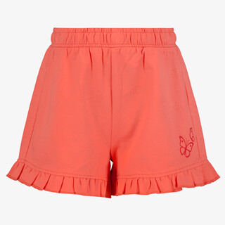 TwoDay meisjes short met ruffles koraalroze