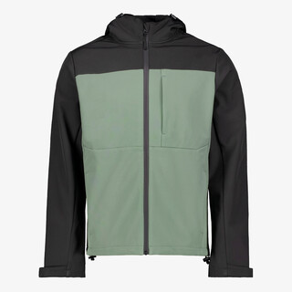 Mountain Peak heren softshell jas groen zwart