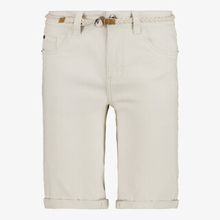 TwoDay dames bermuda met gevlochten riem ecru