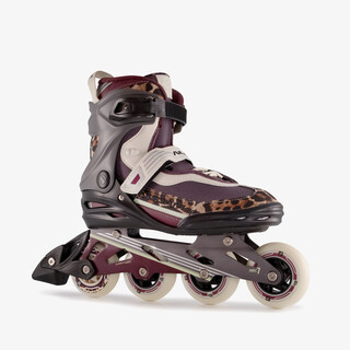 Nijdam dames semi-softboot skeelers zwart rood