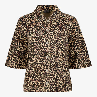 TwoDay dames blouse met panterprint bruin