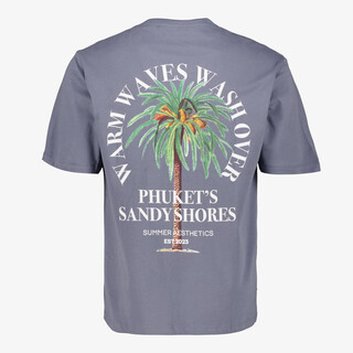 JJ REBEL heren T-shirt met backprint grijs