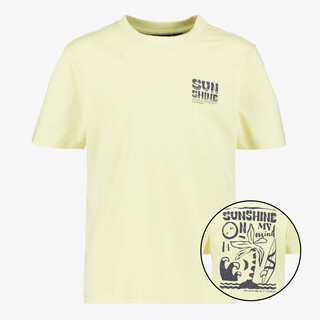 Unsigned jongens T-shirt met backprint lichtgeel