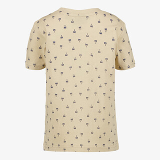 Unsigned jongens T-shirt met palmbomen beige