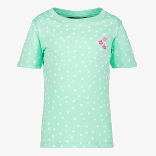 TwoDay meisjes T-shirt met bloemenprint mintgroen