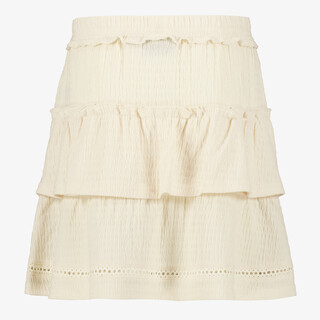 Twoday meisjes rok met ruches beige