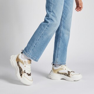 Blue Box meisjes dad sneakers met tijgerprint