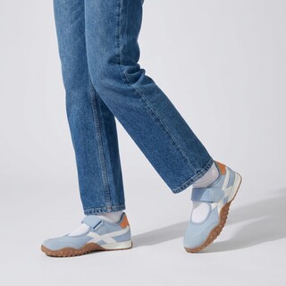 Blue Box dames ballerina sneakers lichtblauw