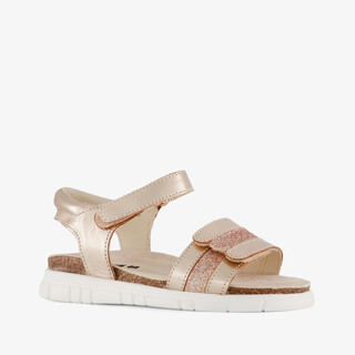 Groot leren meisjes sandalen goud
