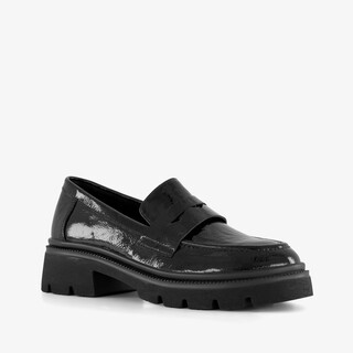Nova dames lak loafers zwart