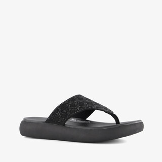 Skechers Relaxed Fit: Asana Luxe - Keep Dazzling teenslippers zwart