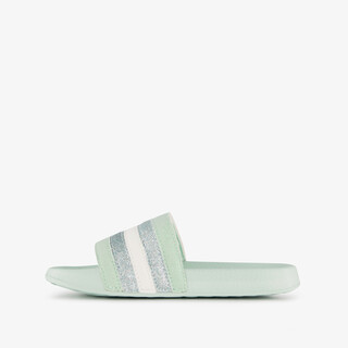 Meisjes badslippers met glitters mintgroen