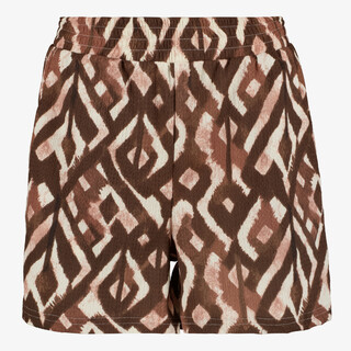 TwoDay dames short met grafische print bruin