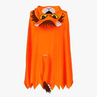 Kinder cape met leeuwenkop oranje
