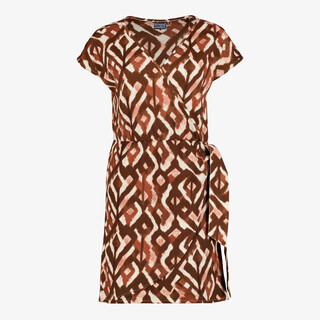 TwoDay dames jurk met grafische print bruin