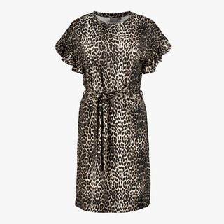 TwoDay dames jurk met panterprint bruin