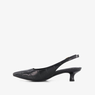 Marco Tozzi dames slingback pumps croco print zwart